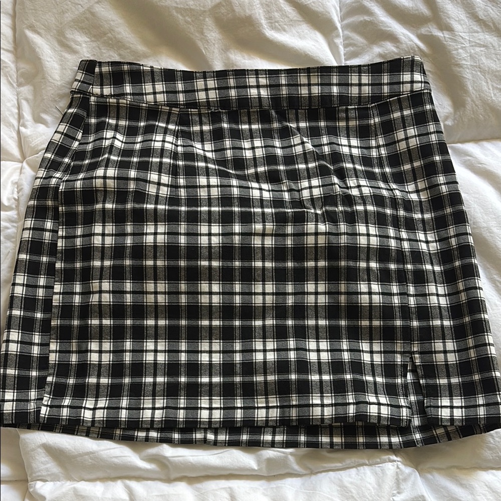 Garage Black and White A-line Mini Skirt